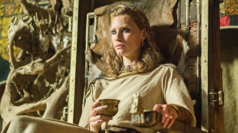 Alyssa Sutherland as Queen Aslaug in Vikings 