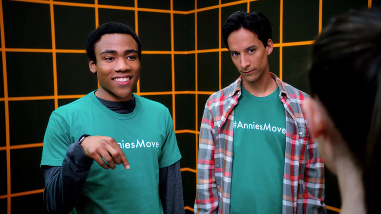 Donald Glover, Danny Pudi, and Alison Brie in Community