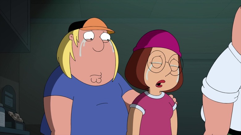 Chris and Meg crying on Family Guy