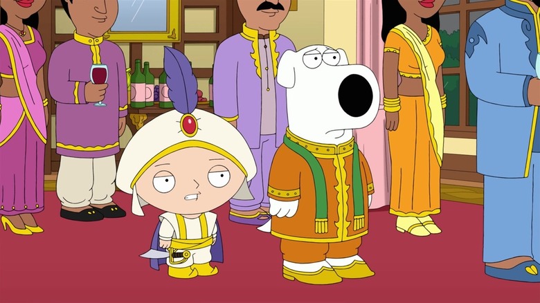 Brian and Stewie dressed in Indian clothing in Family Guy's Road to India