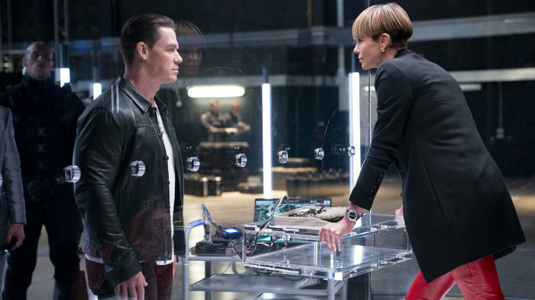 John Cena and Charlize Theron in F9: The Fast Saga