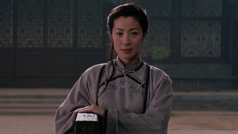 Michelle Yeoh holding box Crouching Tiger, Hidden Dragon