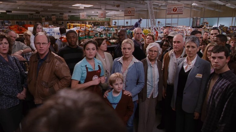 The townsfolk at the supermarket in The Mist