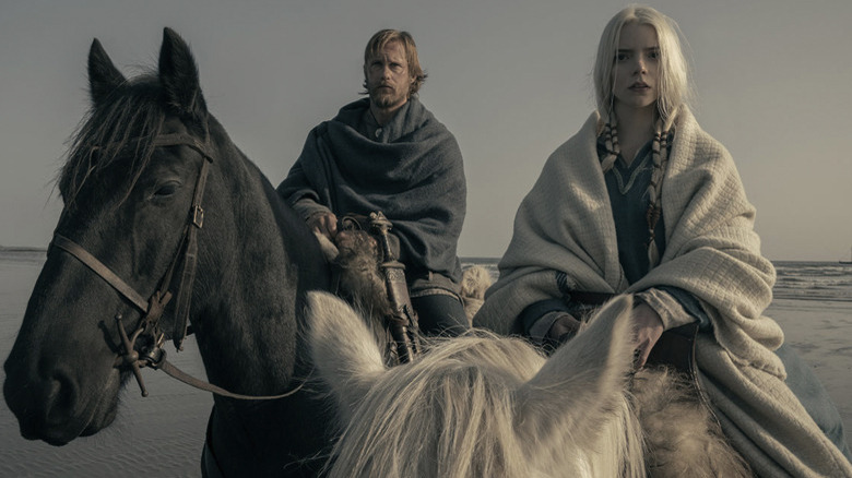 Alexander Skarsgard and Anya Taylor-Joy in The Northman