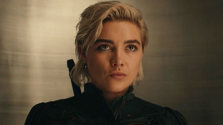 Florence Pugh como Yelena Boleva em Thunderbolts da Marvel*