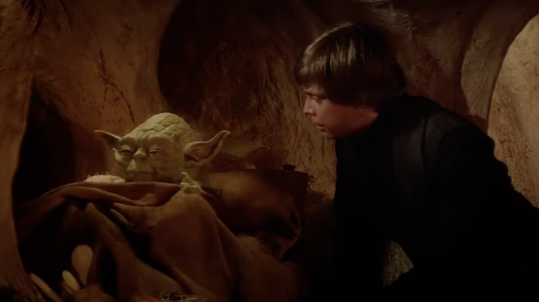 Yoda and Luke in Return of the Jedi