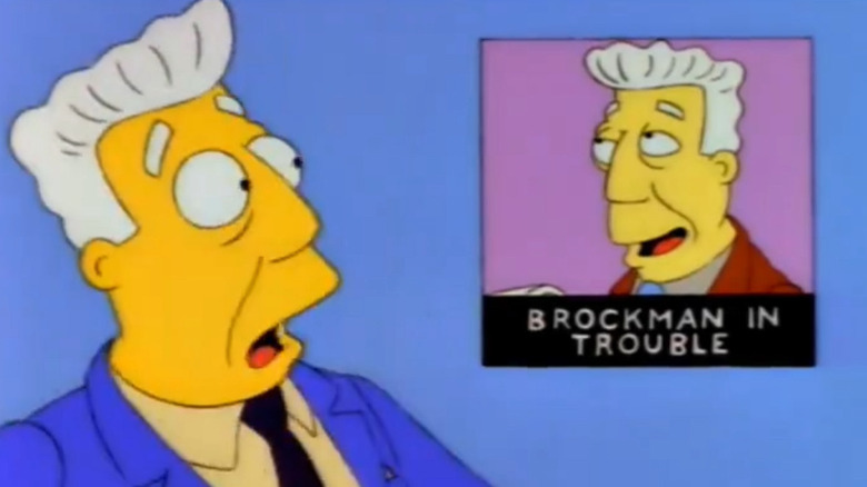 Kent Brockman learns that he's in trouble in The Simpsons