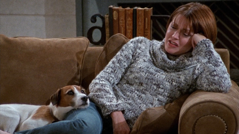 Moose or Enzo the dog and Jane Leeves on Frasier