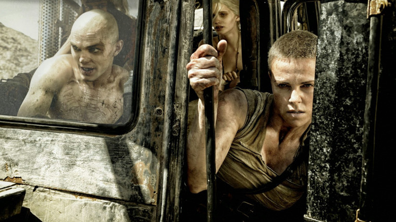 Furiosa looking determined in Mad Max: Fury Road