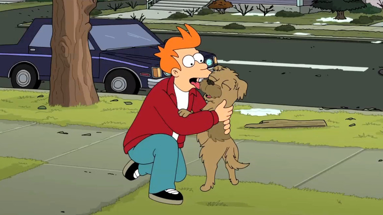 Philip J. Fry and Seymour in Futurama