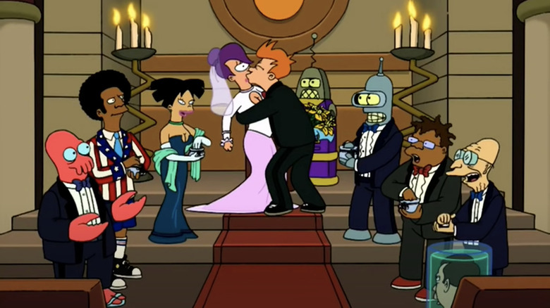 Futurama Fry and Leela wedding Time Keeps on Slippin'