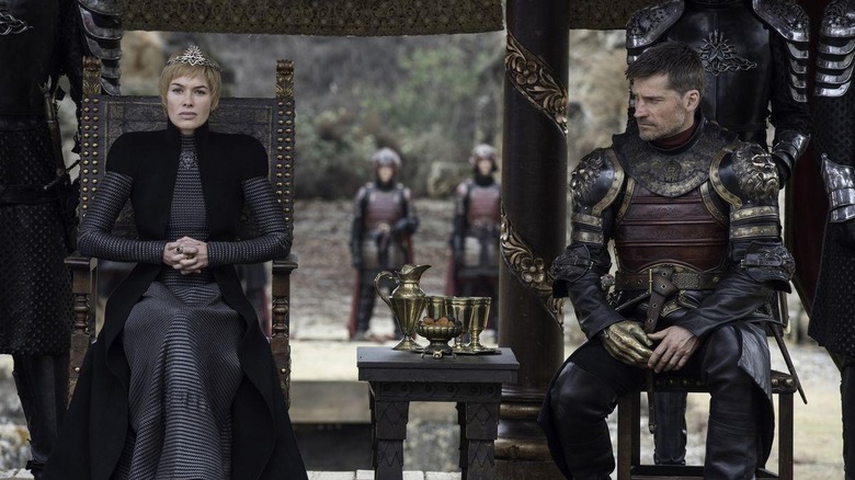 Cersei sitting next to Jaime