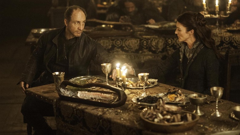 Michael McElhatton and Michelle Fairley in Game of Thrones