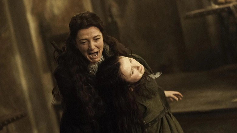 Michelle Fairley and Kelly Long in Game of Thrones