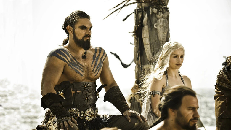 Khal Drogo and Daenerys at their wedding on Game of Thrones