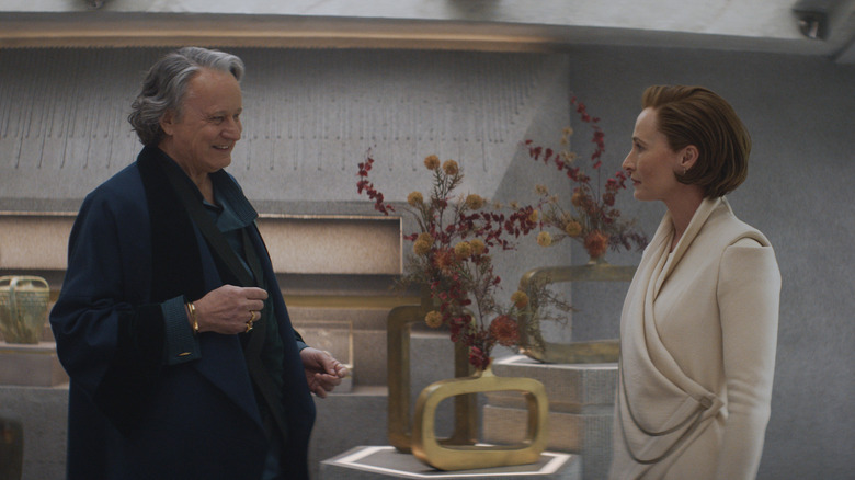 Genevieve O'Reilly and Stellan Skarsgard in Andor