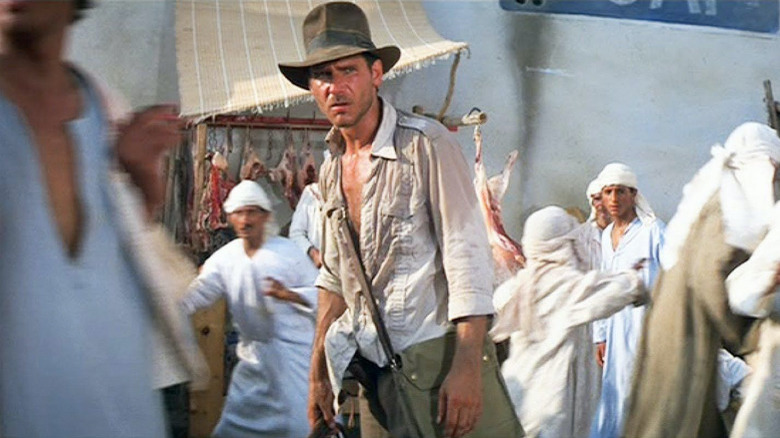 The swordsman fight from Raiders of the Lost Ark