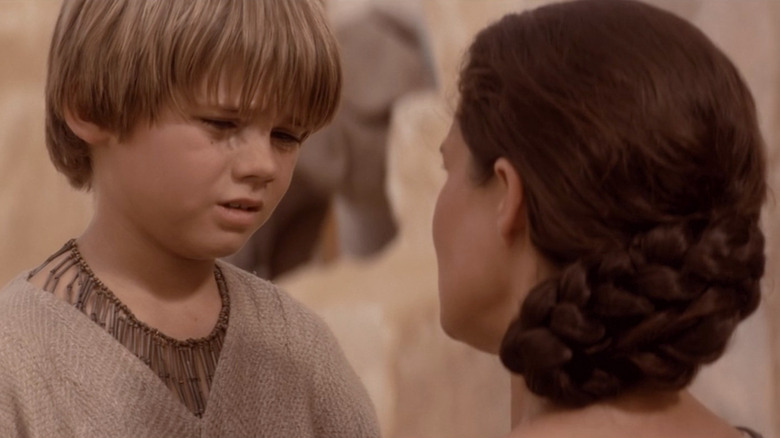 Jake Lloyd and Pernilla August in The Phantom Menace