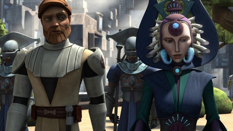 Obi-Wan and Duchess Satine in The Clone Wars