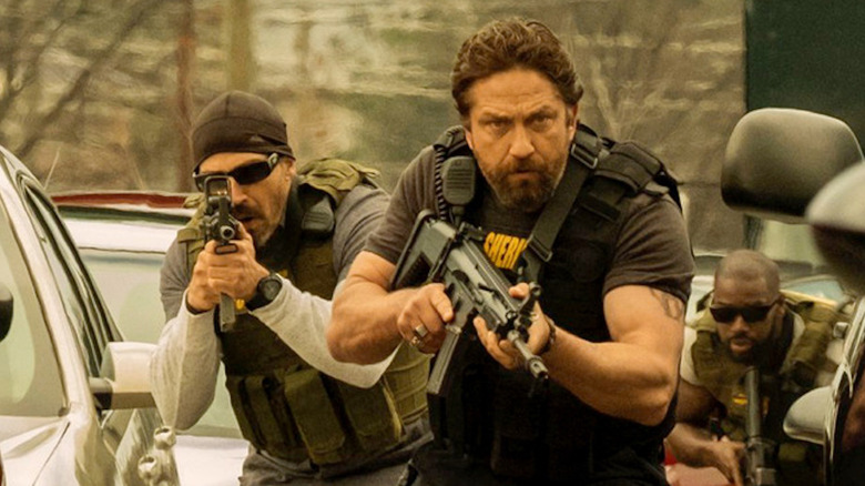 Gerard Butler carries high-caliber weaponry as Big Nick O'Brien in Den of Thieves