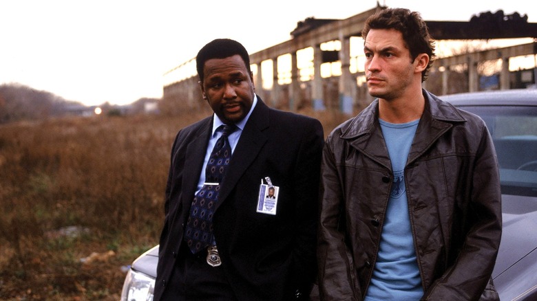 Dominic West and Wendell Pierce in The Wire