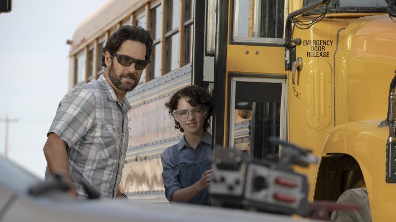 Paul Rudd and Mckenna Grace in Ghostbusters: Afterlife