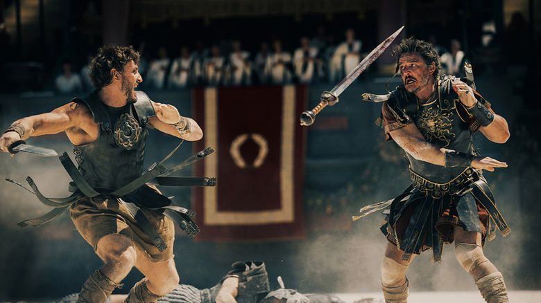 Paul Mescal e Pedro Pascal em Gladiador II