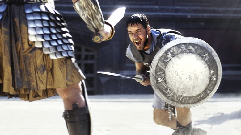 Maximus attacks in Gladiator