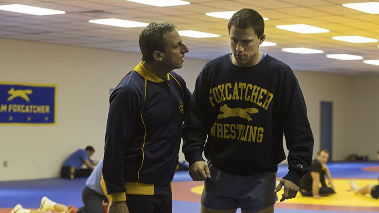 Channing Tatum and Steve Carell in Foxcatcher