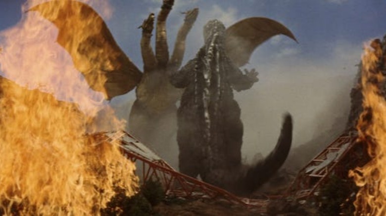 Ghidorah fighting Godzilla