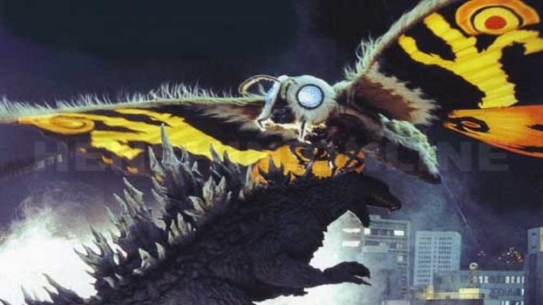 Mothra fighting Godzilla