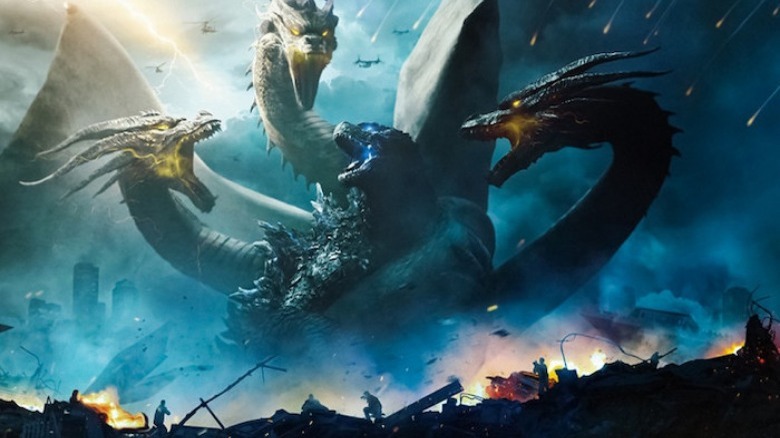 King Ghidorah fighting Godzilla