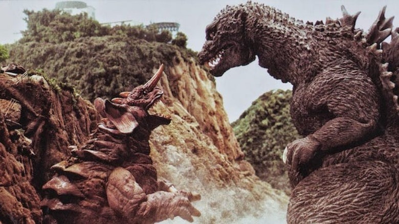 Godzilla asking a woman out on a date