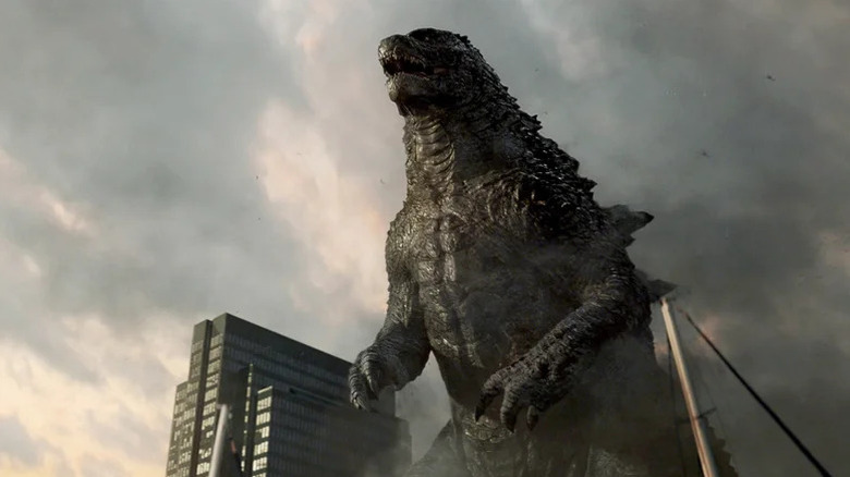 Godzilla walks through San Francisco in Godzilla (2014).