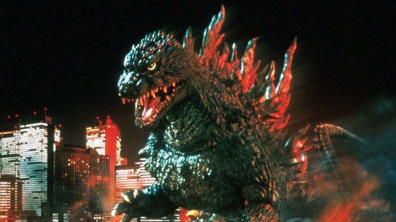 Godzilla storming Tokyo in Godzilla 2000