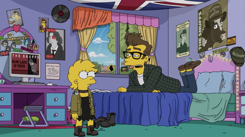 Lisa Simpson and Benedict Cumberbatch in The Simpsons