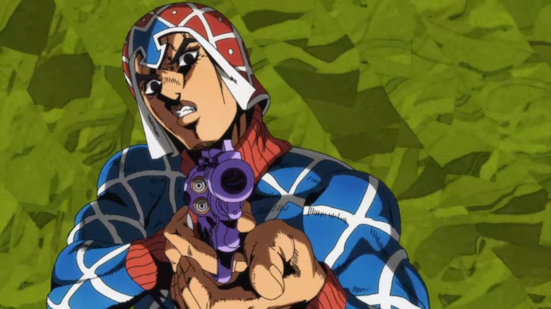 jojo's bizarre adventure guido aims gun