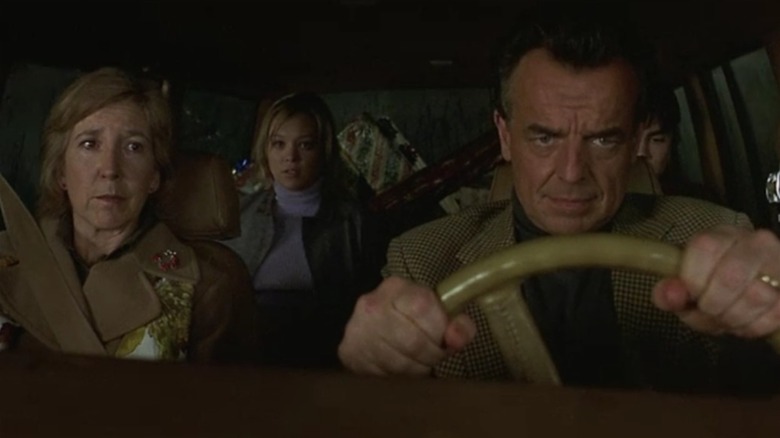 Lin Shaye, Alexandra Holden, and Ray Wise in a car in Dead End