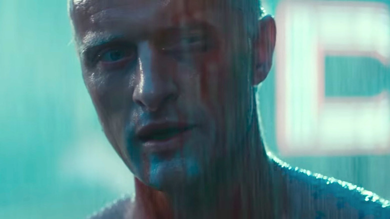 Rutger Hauer delivering the tears in the rain monologue in Blade Runner