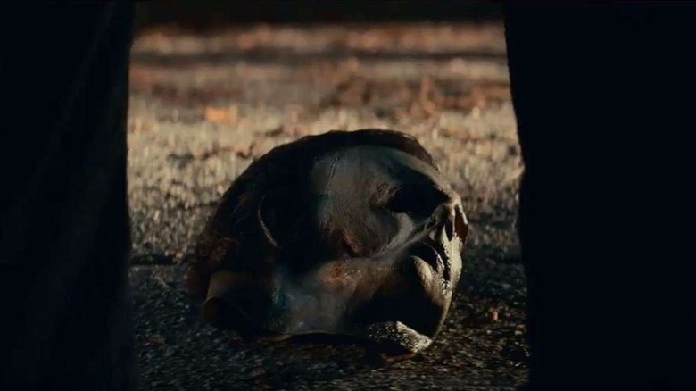 Michael Myers' mask on the ground in Halloween Kills