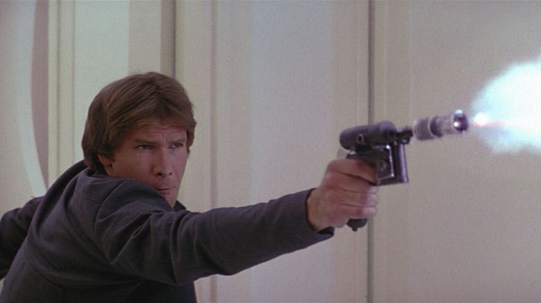 Harrison Ford shooting blaster