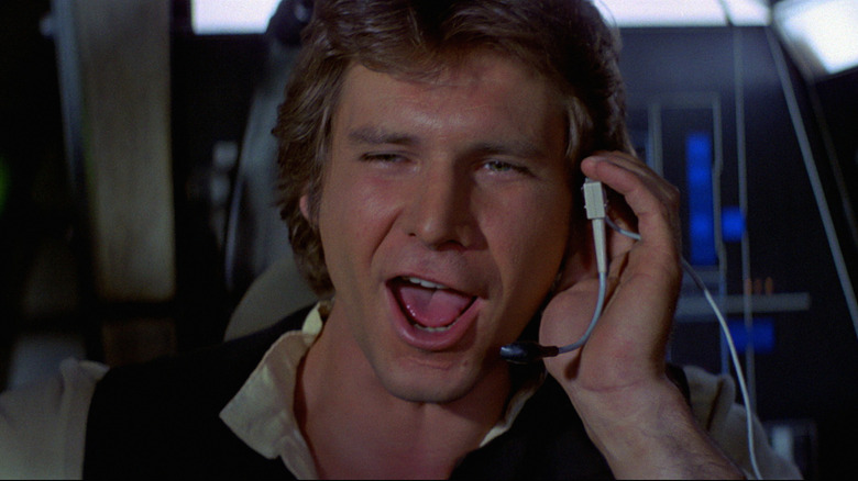 Harrison Ford headset yelling