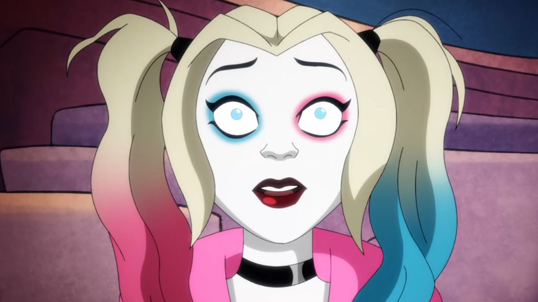 Harley Quinn looking surprised on the animated series Harley Quinn