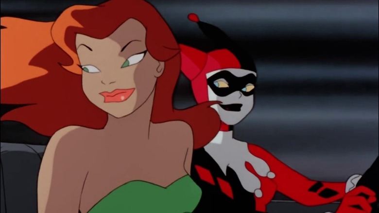 Harley and Ivy driving Batman The Animated Series