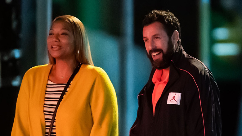 Queen Latifah and Adam Sandler in Hustle