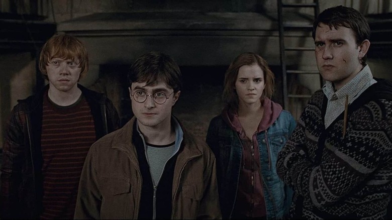 Ron, Harry, Hermione, and Neville