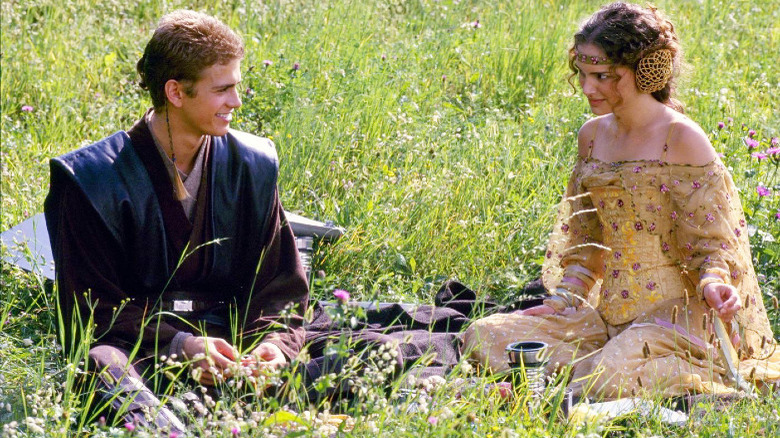 Hayden Christensen and Natalie Portman in Star Wars: Attack of the Clones