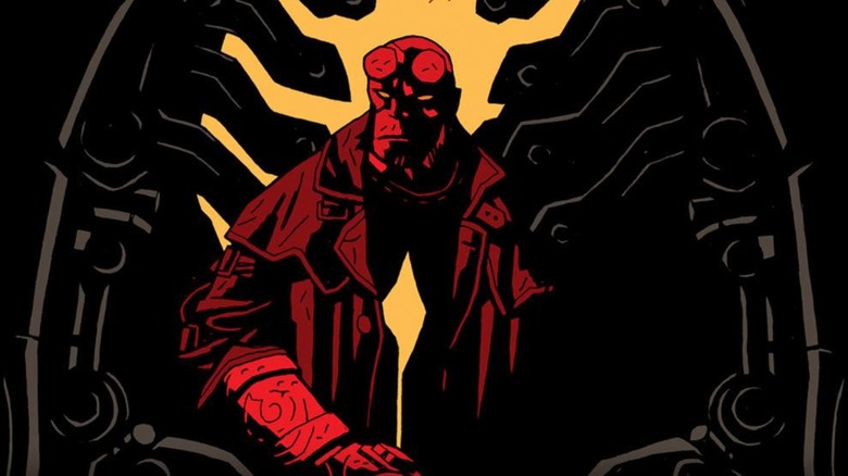 Hellboy II: The Golden Army poster drawn by Mike Mignola