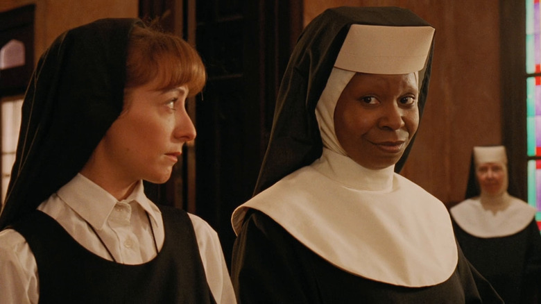 Wendy Makkena and Whoopi Goldberg in Sister Act