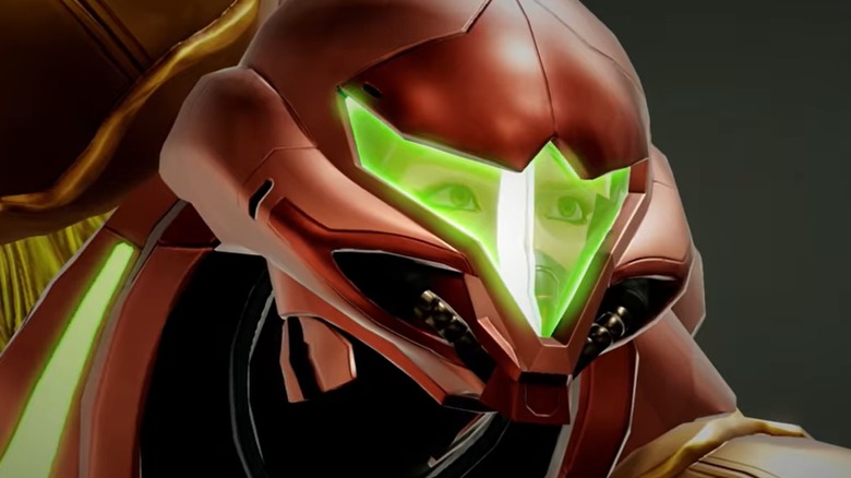 Close to the Samus helmet in Metroid Fear